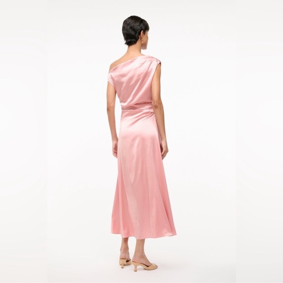 STAUD Phare Silk Dress in Rose Size: 12, NWT - Picture 2 of 16
